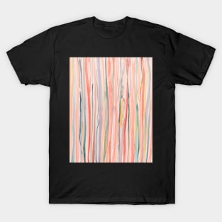 Loose Lines Watercolor Abstract pinks T-Shirt